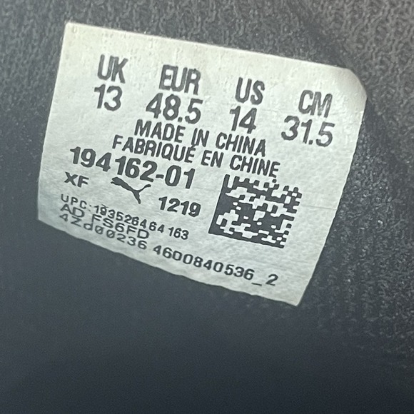 Puma Mens Viz Runner White & Black Men's size 14 194162-01 - Picture 8 of 15